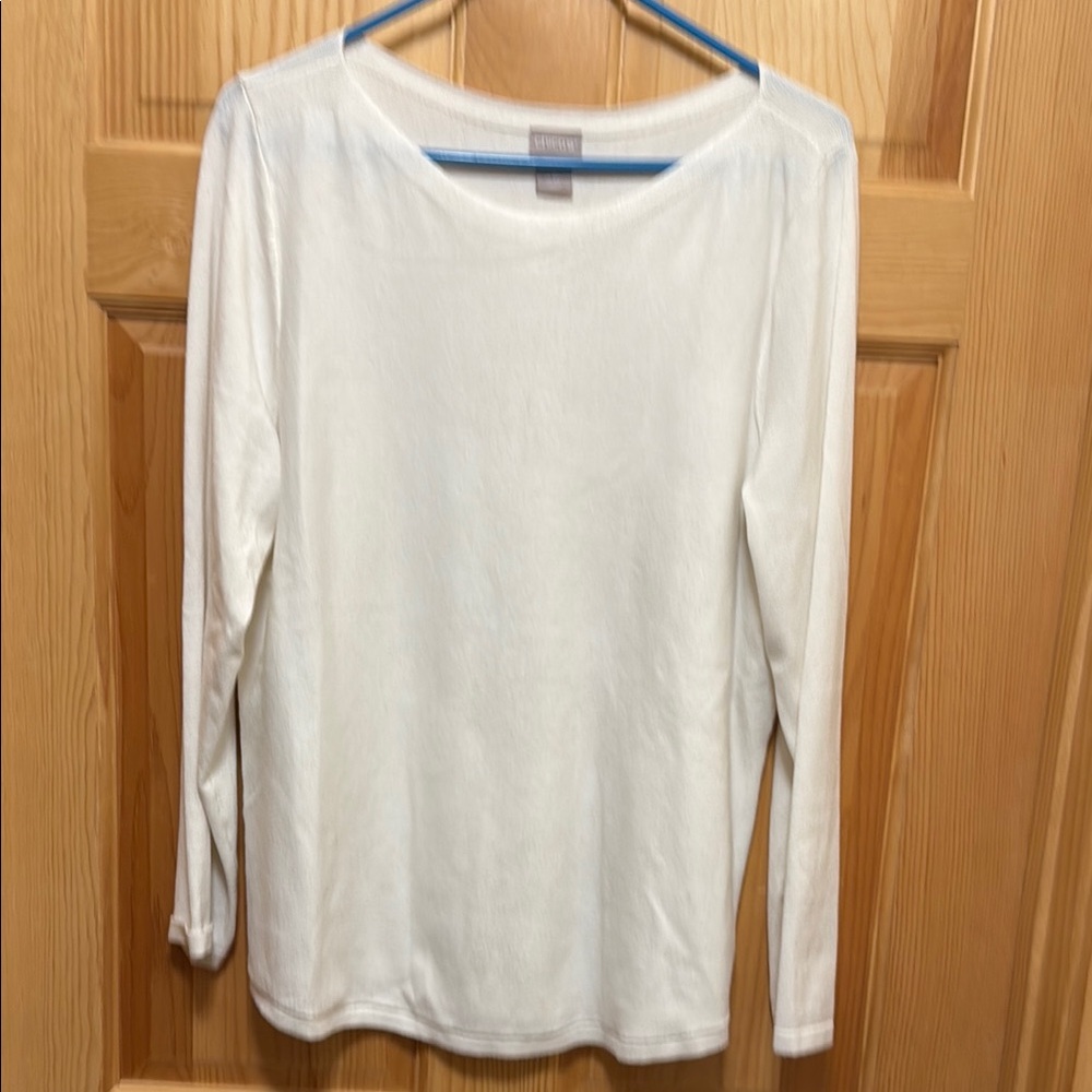 Chico’s White Long Sleeve sweater Tee
